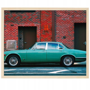 PLAKAT OBRAZ DUŻY 140x100 JAGUAR YoungTimer Wzory