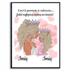 PLAKAT OZDOBNY A3 dla Mamy Personalizowany Wzory