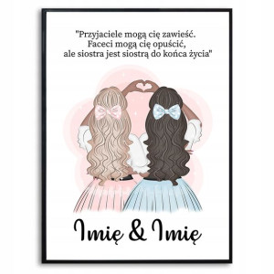 PLAKAT OZDOBNY A3 Siostry Personalizowany Wzory
