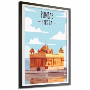 Plakat Podróżnika 91X61cm INDIE Stan Punjab Wzory