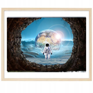 PLAKAT Poziom 91x61 cm Abstract Astronaut Wzory