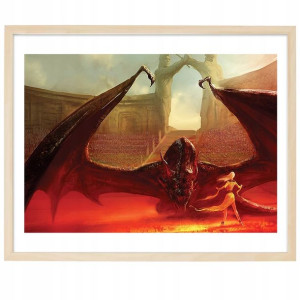 PLAKAT POZIOM A3 29,7x42 Smok Drogon Dużo Wzorów