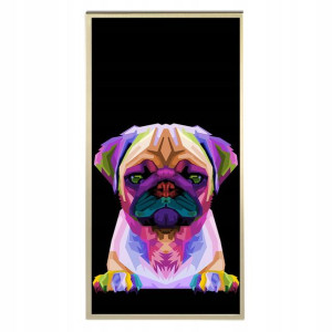 Plakat Xl 60x120cm Pop Art Dog Geometryczne Wzory