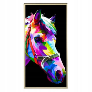 Plakat Xl 60x120cm Pop Art Koń Geometryczne Wzory