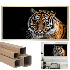 PLAKAT XL OBRAZ Ozdobny Black 60x120cm Tiger Wzory