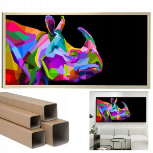 Plakat XXL 60x120 POZIOM NOSOROŻEC Geometry Wzory