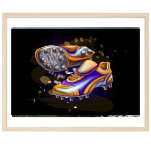 PLAKAT Poziom Obraz 30x40cm Buty Piłka Nożna Wzory