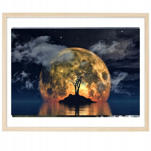 PLAKAT Poziomy 21x29,7 cm Wschód Księżyca Wzory