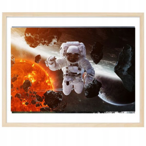 PLAKAT Poziomy 40x60 cm Astronauta Meteor Wzory
