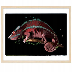 PLAKAT Poziomy Obraz 21x29,7 cm Kameleon Wzory