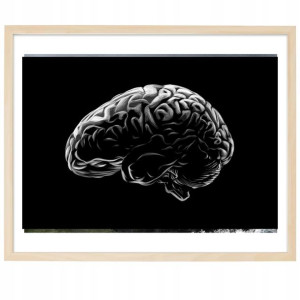 PLAKAT Poziomy Obraz 21x29,7cm Brain Mózg Wzory