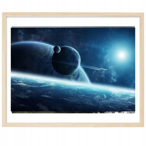 PLAKAT Poziomy Obraz 21x29,7cm Kosmiczne Mix Wzory