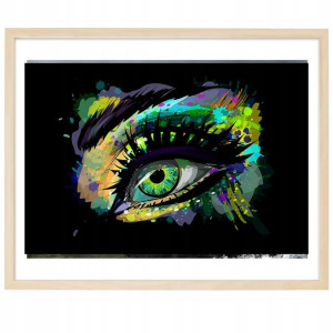 PLAKAT Poziomy Obraz 21x29,7cm Oko Makijaż Wzory