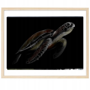 PLAKAT Poziomy Obraz 30x40 cm Żółw Natura Wzory