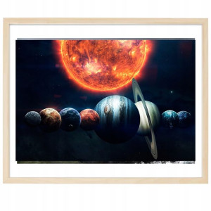 PLAKAT Poziomy Obraz 30x40cm Układ Słoneczny Wzory