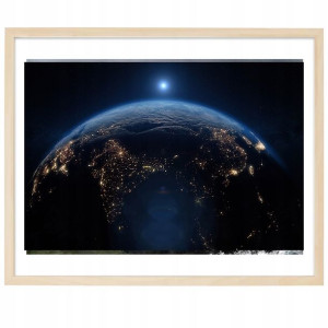 PLAKAT Poziomy Obraz 40x60 cm Ziemia Noc Wzory