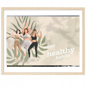 PLAKAT Poziomy Obraz 40x60cm Healthy Habits Wzory
