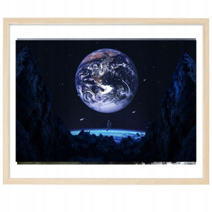 PLAKAT Poziomy Obraz 50x70cm Kosmos Planeta Wzory