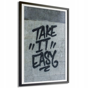 PLAKAT 140x100cm Beton Mural TAKE IT EASY Wzory