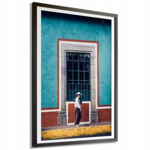 PLAKAT 140x100cm Mężczyzna Ściana Żywy Kolor Wzory