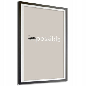PLAKAT 140x100cm Pastelowe imPOSSIBLE Napis Wzory
