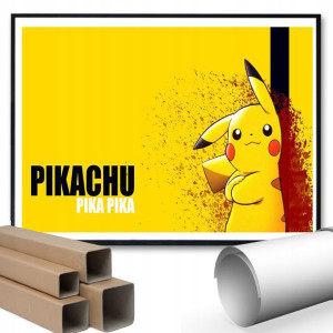 Plakat A3 42x29,7 Dekoracyjny PIKACHU POKEMON Wzor
