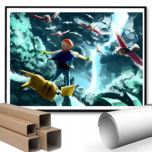Plakat A3 42x29,7cm Dla Fana POKEMON ASH Top Wzory