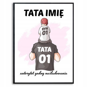 Plakat A3 Dzień Ojca Autorytet Twoje Imię Wzory