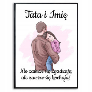 Plakat A3 Dzień Ojca Prezent Personalizowany Wzory