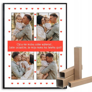 Plakat A3 Dzień Taty Prezent Twoje Zdjęcia Wzory