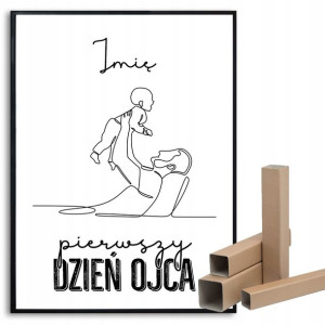 Plakat A3 Pierwszy Dzień Ojca Dla Taty Prezent Wz