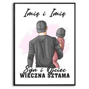 Plakat A3 Prezent Dzień Ojca Personalizowany Wzory