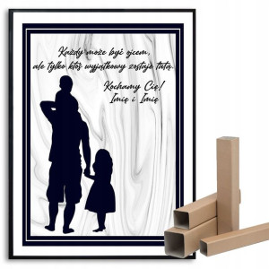 PLAKAT A3 Prezent Dzień Ojca PERSONALIZOWANY Wzory