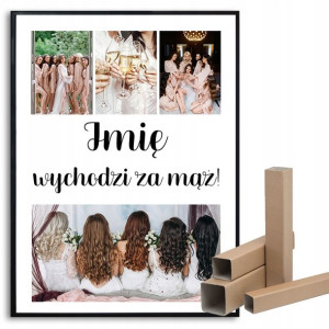 Plakat A3 Prezent Na Wieczór Panieński Twoje Foto