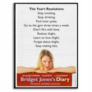 Plakat Dekor A3 29,7x42cm Bridget Jones Film Wzory