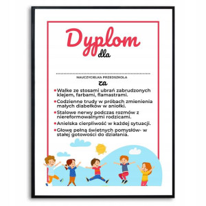 PLAKAT OZDOBNY A3 Dzień Nauczyciela Dyplom Wzory
