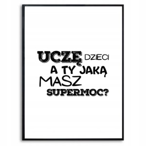 PLAKAT OZDOBNY A3 Dzień Nauczyciela SuperMoc Wzory