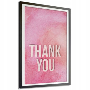 PLAKAT XXL 140x100 cm Różowy THANK YOU MIX Wzory