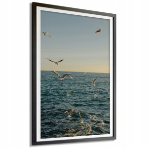 PLAKAT XXL 140x100cm Morze Woda Mewy Zdjęcia Wzory
