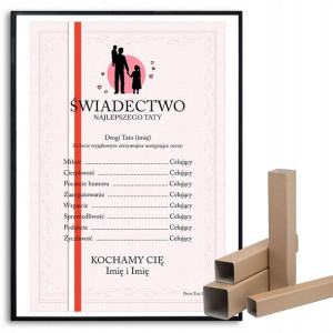 Świadectwo Plakat A3 Dla Siostry Personalizowany