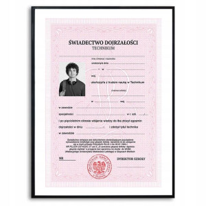 PLAKAT 32x44 Śmieszne ŚWIADECTWO Personalizowane