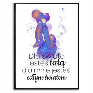 PLAKAT Obraz na Dzień TATY Dyplom Wzory 32x44,5