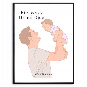 PLAKAT Obraz na Dzień TATY Dyplom Wzory 32x44,5