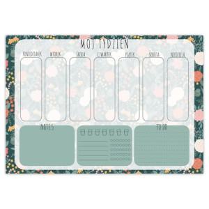 PLAN LEKCJI 15x10,5cm BOHO Planer Tydzień TOP Wz