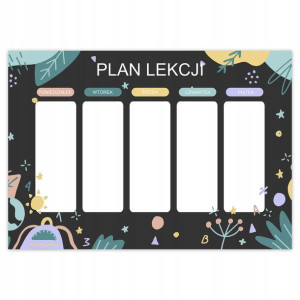 PLAN LEKCJI 15x10,5cm Matematyka Planer TOP Wzory