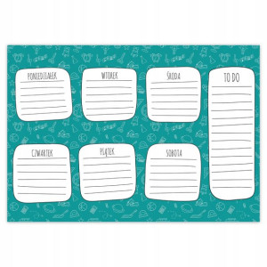 Plan Lekcji 30x21cm Muzyka Chemia Biologia Wzory
