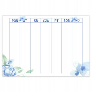 PLAN LEKCJI 50x35cm Tygodniowy Zajęcia TOP Wzory
