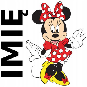 NAKLEJKA NA ŚCIANĘ 120cm dla Dziecka IMIĘ MINNIE