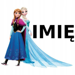 Naklejka Na Ścianę 120cm Dziecko Imię Elsa Anna