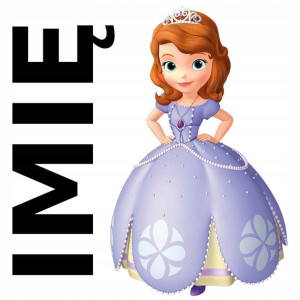 Naklejka Na Ścianę 120cm Xl Imię Princess Sofia